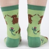 Sock It To Me CREW-HARDY HIGHLAND COW WMNS