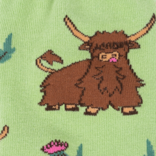 Sock It To Me CREW-HARDY HIGHLAND COW WMNS