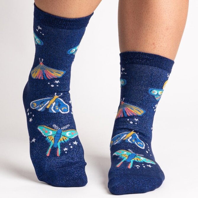 Sock It To Me CREW-MOONLIT MOTH WMNS
