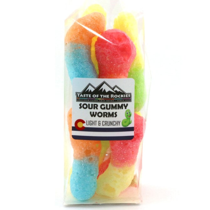 Taste Of The Rockies SOURS-GUMMY WORMS FREEZE DRIED
