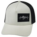 HEARTBEAT BRAND CAP-CRM/BLK CORDUROY MTNHB LASER MESH