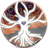 Raku Pottery Works Plate-Large Tree of Life