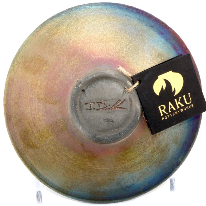 Raku Pottery Works Plate-Small Hummingbird
