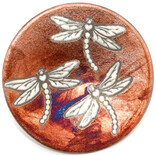 Raku Pottery Works Plate-Small Dragonfly