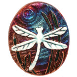 Raku Pottery Works MEDALLION-DRAGONFLY