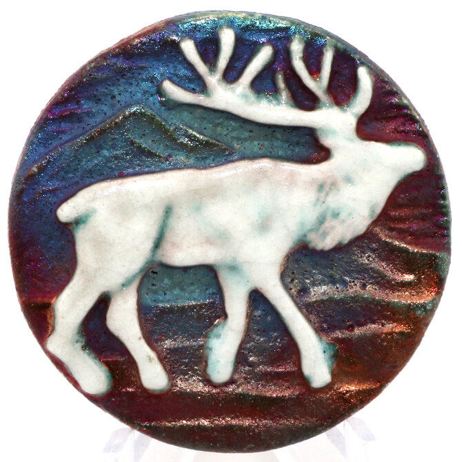 Raku Pottery Works MEDALLION-ELK