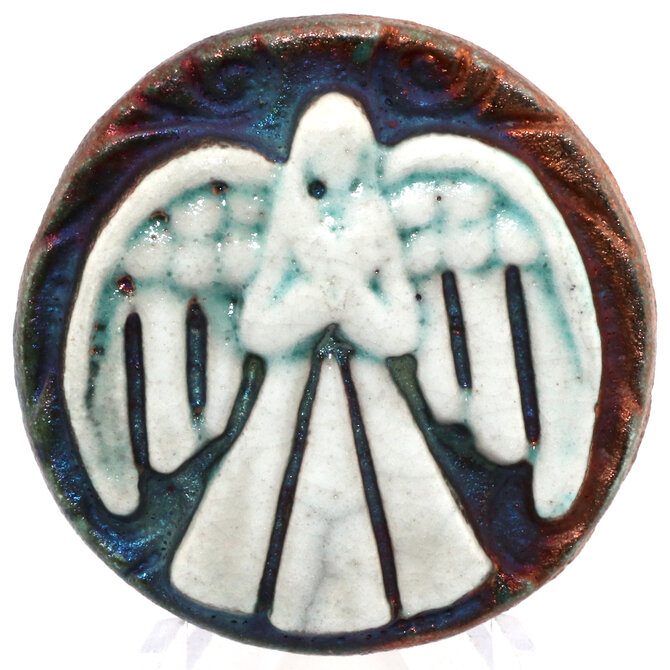 Raku Pottery Works MEDALLION-ANGEL