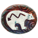Raku Pottery Works MEDALLION-FETISH BEAR