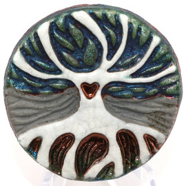 Raku Pottery Works MEDALLION-TREE OF LIFE