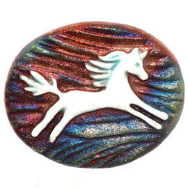 Raku Pottery Works MEDALLION-SPIRIT PONY
