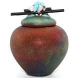 Raku Pottery Works JAR-MINI FETISH W/ STKS/BD 2"