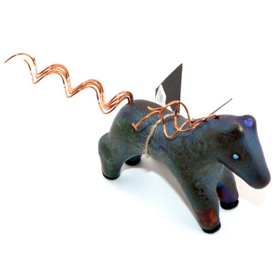 Raku Pottery Works HORSE-SPIRIT COPPER MANE/TQ 6"