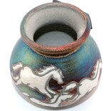 Raku Pottery Works VASE-SM HORSE