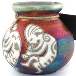 Raku Pottery Works VASE-SM KOKOPELLI