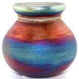 Raku Pottery Works VASE-SM KOKOPELLI