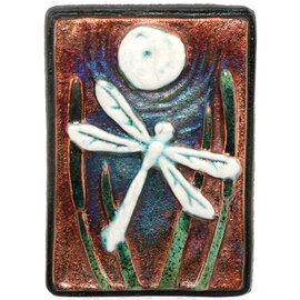 Raku Pottery Works WALL ART-SM DRAGONFLY 2"