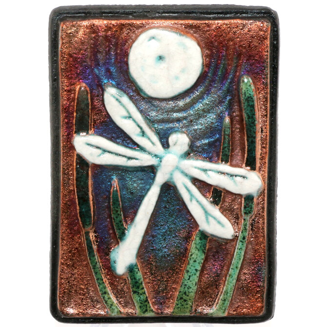 Raku Pottery Works WALL ART-SM DRAGONFLY