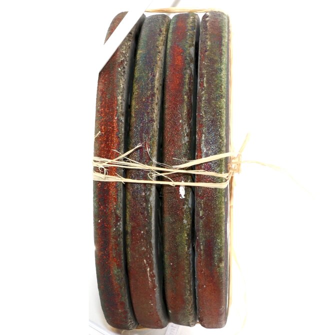 Raku Pottery Works *COASTER SET-KOKOPELLI