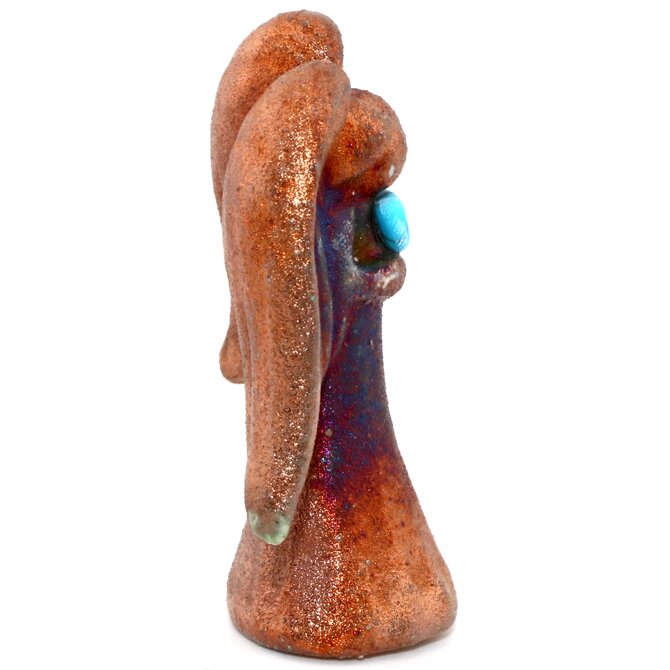 Raku Pottery Works ANGEL-SPIRIT GEMSTONE/TQ 2.5"