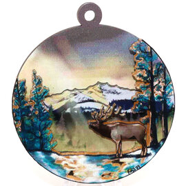 ART FOR THE YOUNG AT HEART ORN-ELK/MNTS ACRYLIC 3D