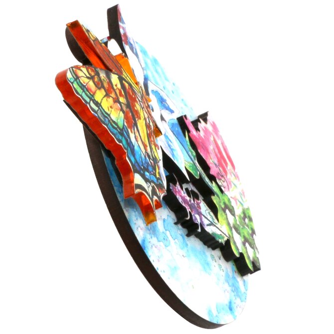 ART FOR THE YOUNG AT HEART ORN-BFLY/COLUMBINE ACRYLIC 3D