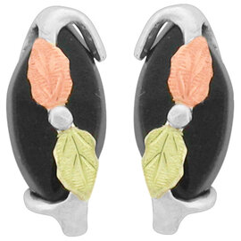 Stamper Jewelry Earring-Onyx/Leaf