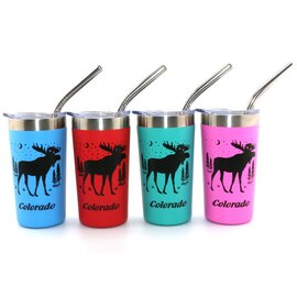 American Gift Corp SHTR-MOOSE W/ STRAW SS CO ASST