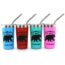 American Gift Corp SHTR-BEAR W/ STRAW SS CO ASST