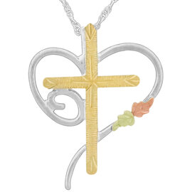 Stamper Jewelry Necklace-Gold Cross/Heart