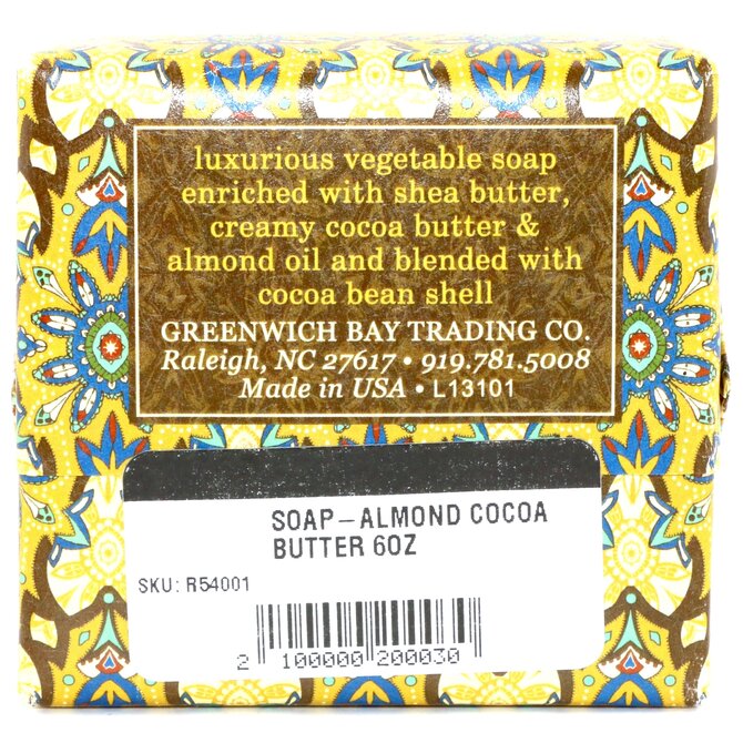 GREENWICH BAY TRADING CO SOAP-ALMOND COCOA BUTTER 6OZ