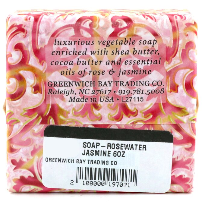 GREENWICH BAY TRADING CO SOAP-ROSEWATER JASMINE 6OZ
