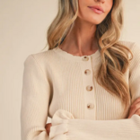&MERCI Cardi-Ruffle Hem Ribbed