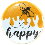 BUTTON PIN FUN PIN-RND HONEY DRIP BEE HAPPY