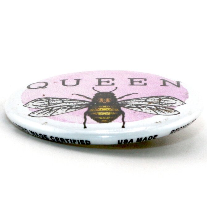 BUTTON PIN FUN PIN-RND QUEEN BEE