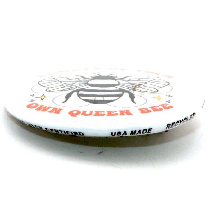 BUTTON PIN FUN PIN-RND ALWAYS BE QUEEN BEE