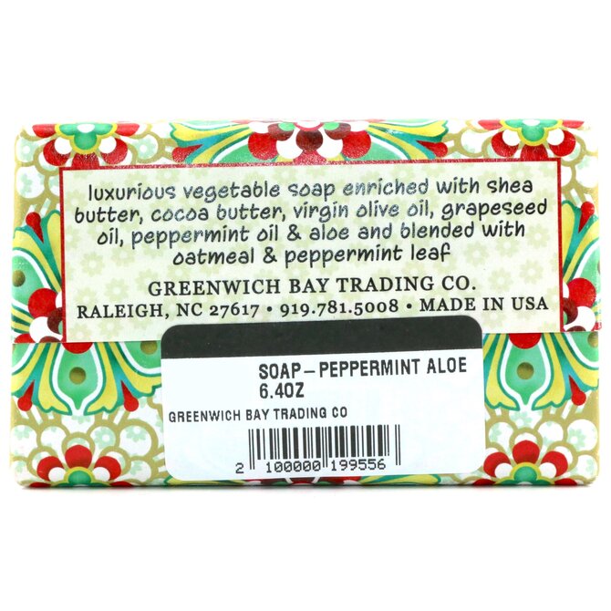 GREENWICH BAY TRADING CO SOAP-PEPPERMINT ALOE 6.4OZ
