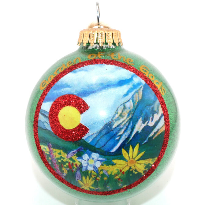 ART FOR THE YOUNG AT HEART ORN-GLS WILDFLOWER GRN CO/GOG