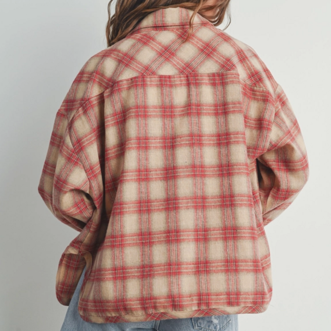 BUTTERMELON Shirt-Plaid Long Sleeve