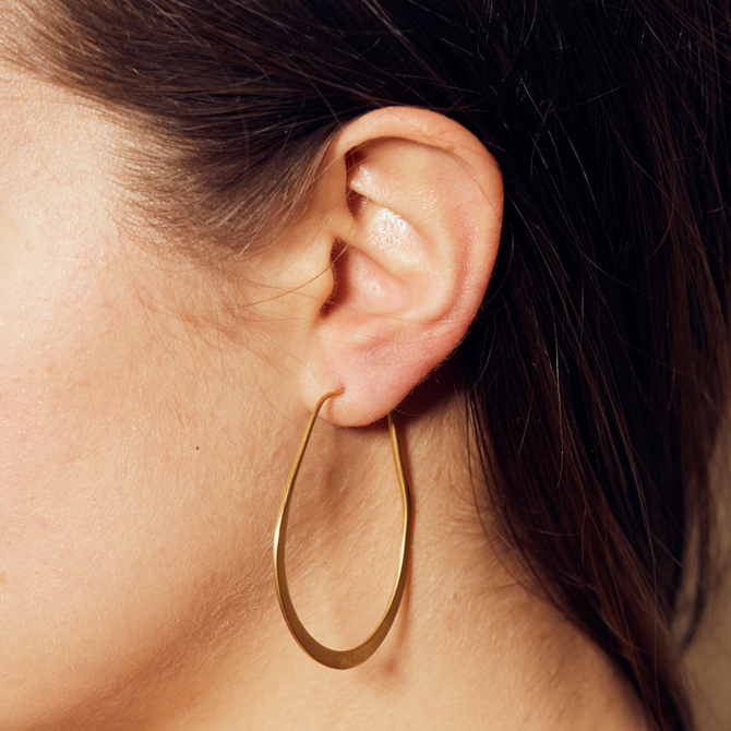 Satya Jewelry E-MINIMALIST GOLD HOOP