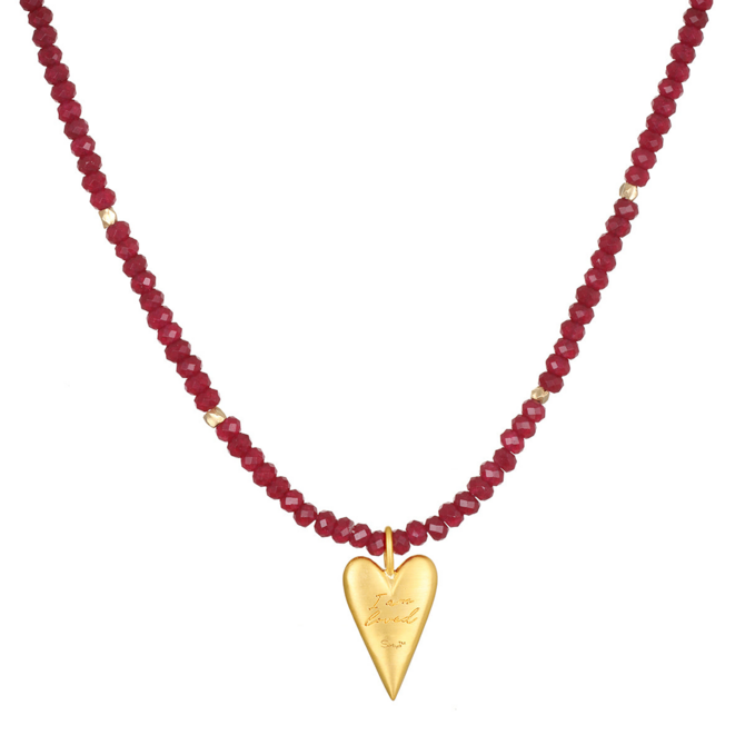 Satya Jewelry N-RED ONYX HEALING HEART