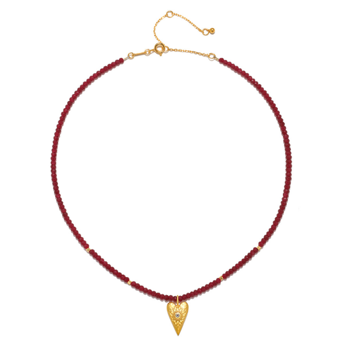 Satya Jewelry N-RED ONYX HEALING HEART