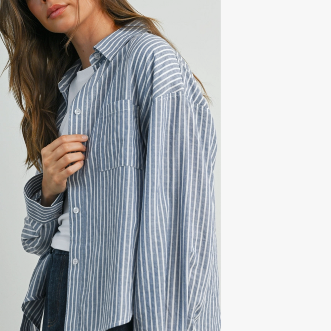 BUTTERMELON Top-Crop Button Up Long Sleeve