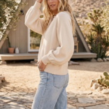 Sewn & Seen Top-Henley Balloon Sleeve
