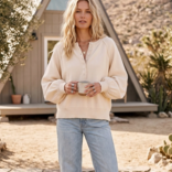 Sewn & Seen Top-Henley Balloon Sleeve