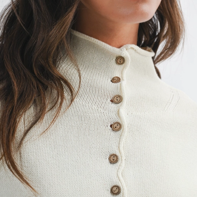 AEMI + CO Cardi-Cropped w/ Buttons