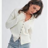 AEMI + CO Cardi-Cropped w/ Buttons