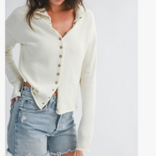 AEMI + CO Cardi-Cropped w/ Buttons