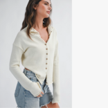 AEMI + CO Cardi-Cropped w/ Buttons