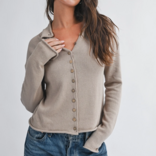 AEMI + CO Cardi-Cropped w/ Buttons