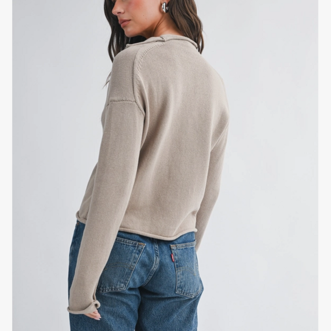 AEMI + CO Cardi-Cropped w/ Buttons